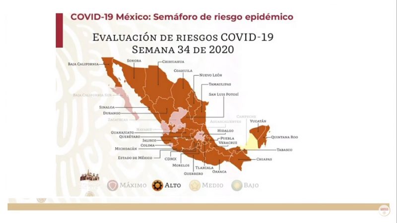 Semáforo Covid en Veracruz; pasa a naranja
