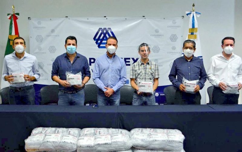 Entrega Unánue 36 mil cubrebocas al sector empresarial