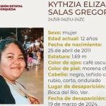 Desesperada búsqueda de Kytzhia Elizabeth, desaparecida hace un mes
