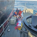 Marina realiza evacuación médica de tripulantes de un buque, en Veracruz