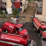 Atienden Bomberos y PC municipal de Veracruz incendio tras explosión en Rincón de Palma Real