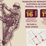 Trabajos de CFE en la colonia Flores Magón este 16 y 17 de abril