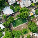 Inaugura Rosa María nueva cancha deportiva en La Pochota