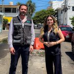 Alcaldesa Maryjose Gamboa supervisa obra hidráulica de CAB en la calle Costa de Marfil para evitar encharcamientos